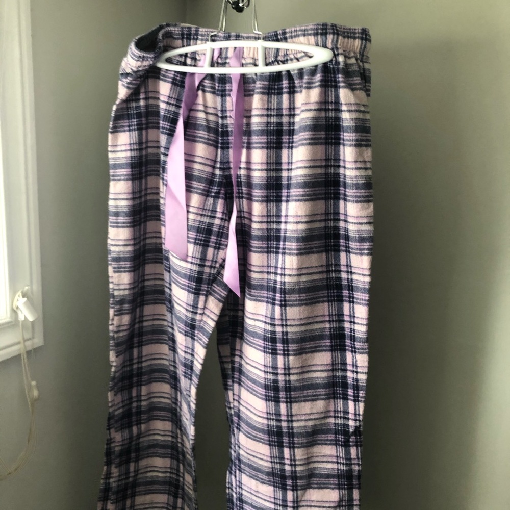 Fleece plaid pyjama pant